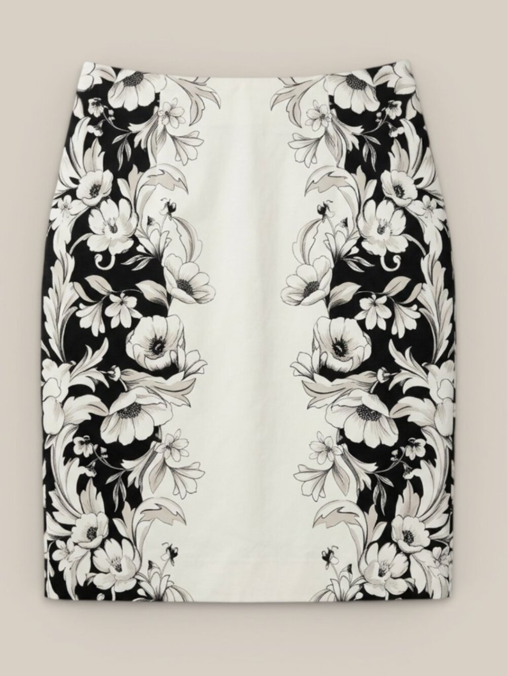 WHBM Floral Side Panel Pencil Skirt Size 8